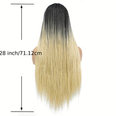 Ombre Box Braided Headband Wig for Women