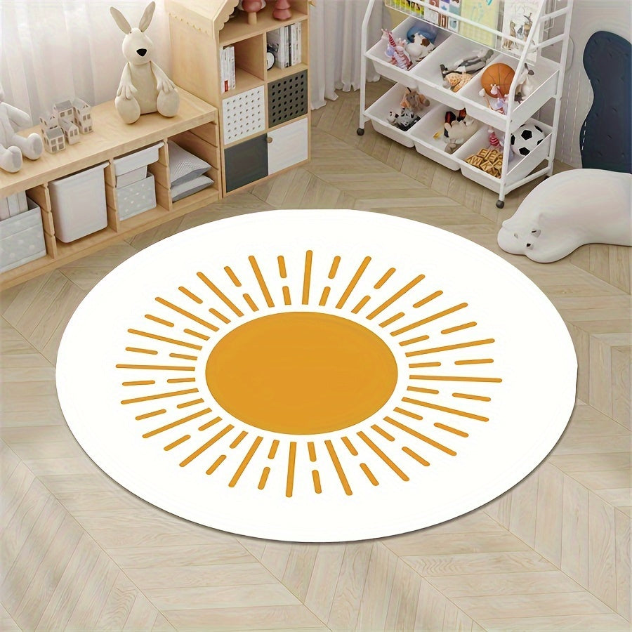 Round Pattern Area Rug Living Room Bedroom Decor Carpet Soft Non-slip Floor Mat