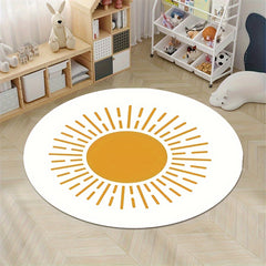 Round Pattern Area Rug Living Room Bedroom Decor Carpet Soft Non-slip Floor Mat