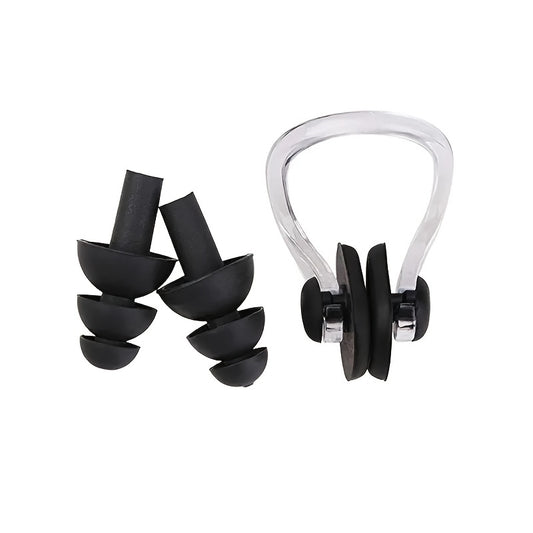 Waterproof Swimming Nose Clip & Earplugs Set Soft Silicone Unisex Diving