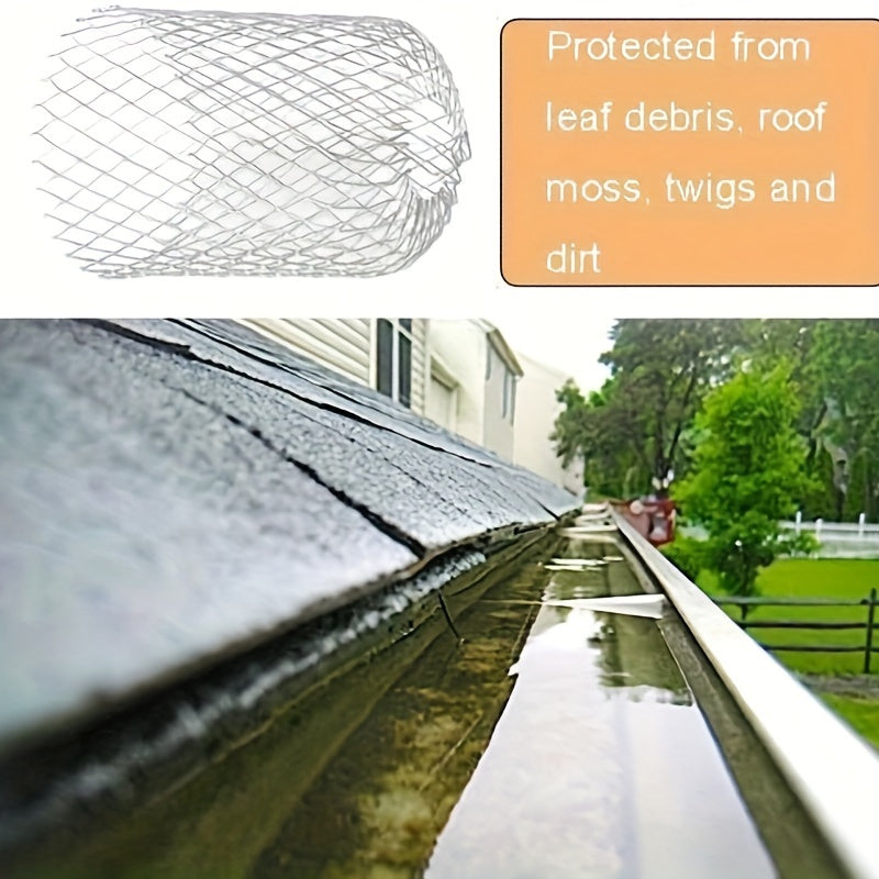 2pcs Gutter Guard Aluminum Filter Strainer Rain Gutters Downspout Guard
