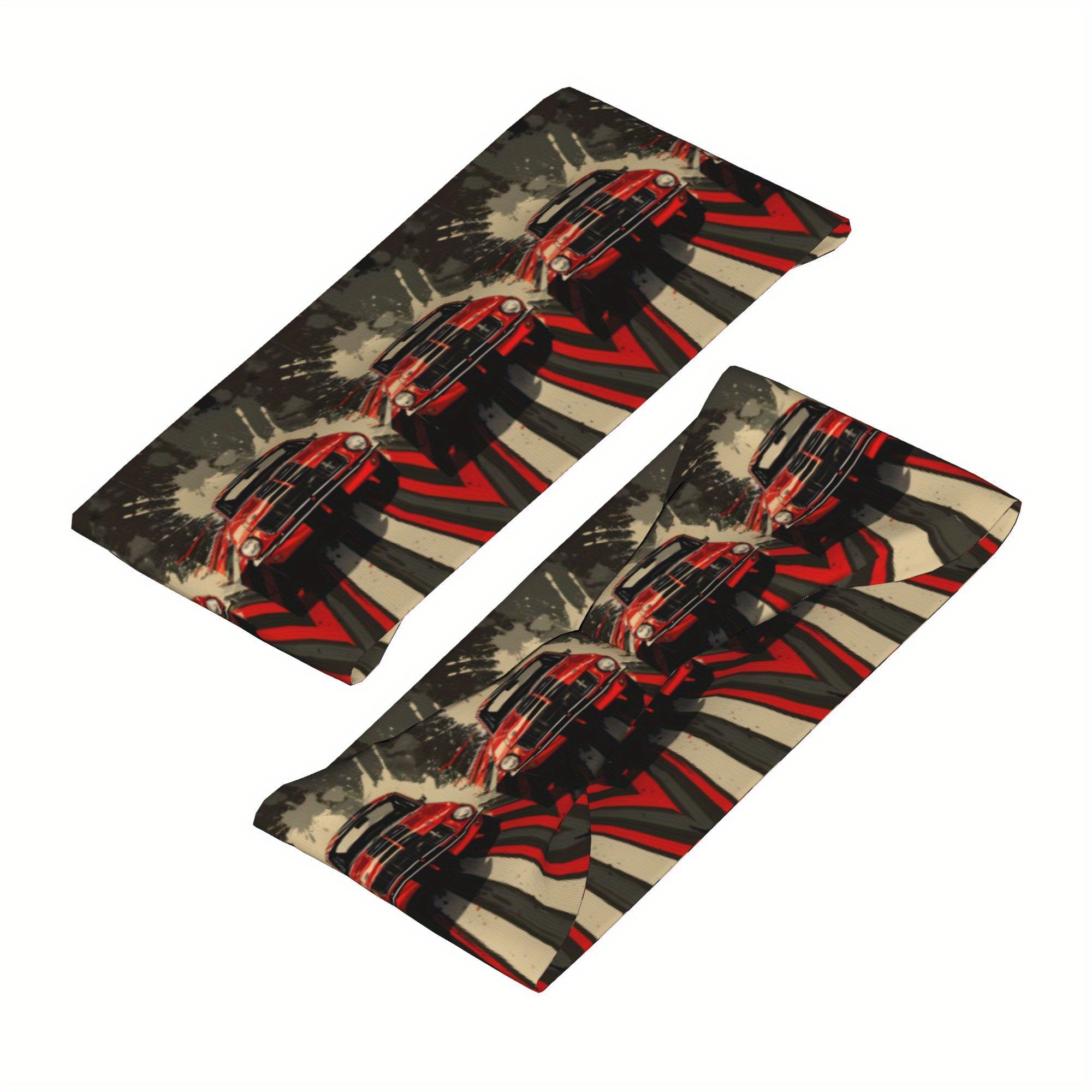 Unisex Sports Headband Vintage Car Graphic Red