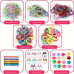 1220Pcs Hair Clips Barrettes Set Headdress Flower Hair Clip Elastic Hair Ties