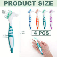 Denture Brush 4PCS Double Sided Toothbrush