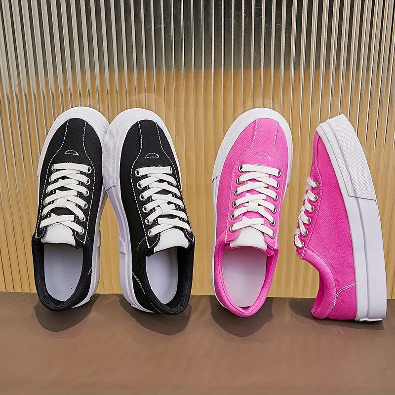 Women's Solid Thick Bottom Skate Shoes