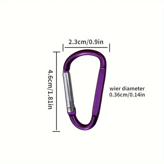 4pcs D-shaped Flattened Mountaineering Buckles