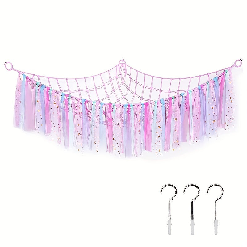 Toy Hammock with Tassels for Nursery or Kids Bedroom