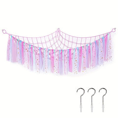 Toy Hammock with Tassels for Nursery or Kids Bedroom