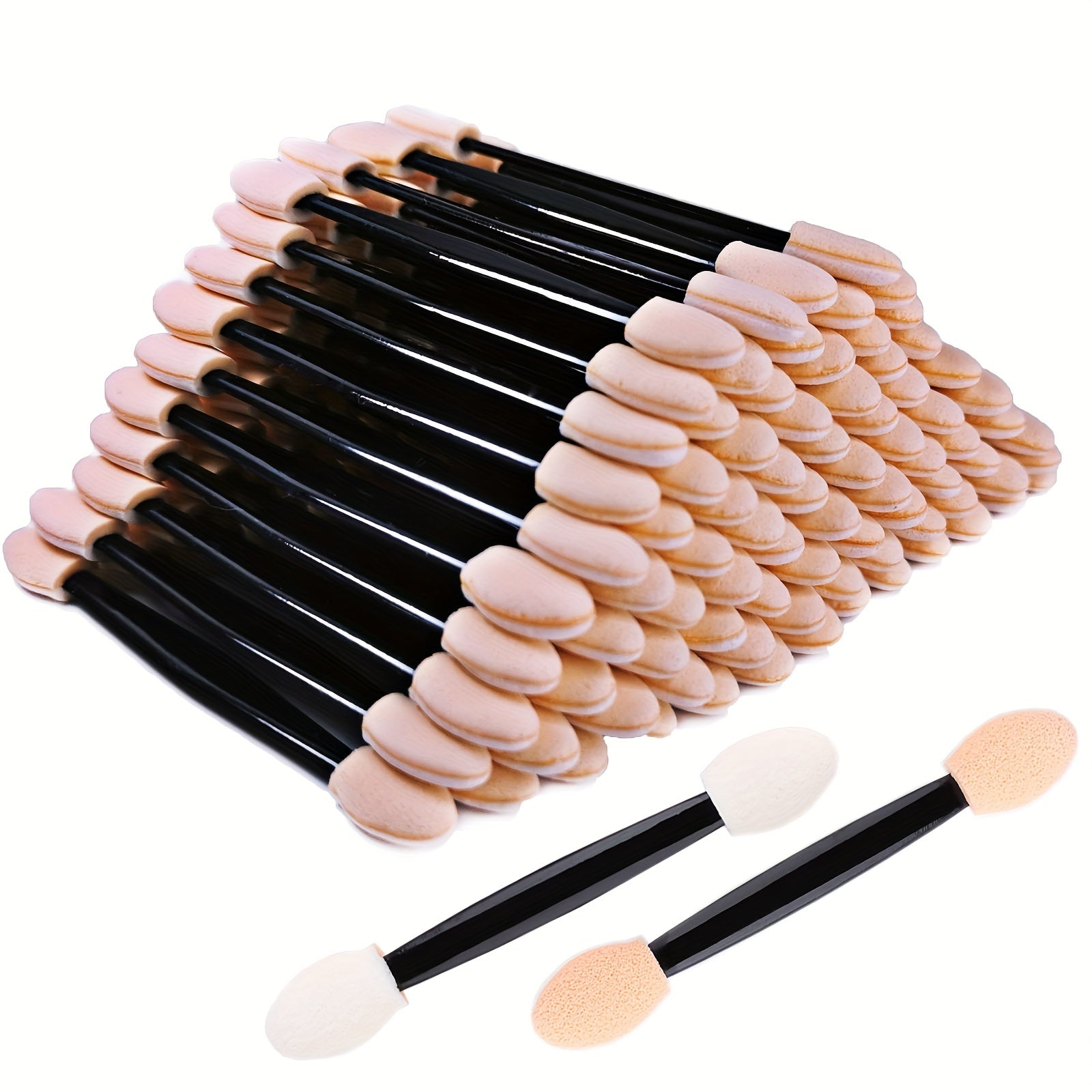 200PCS Eyeshadow Sponge Applicators 3' Length Dual Sides Brushes