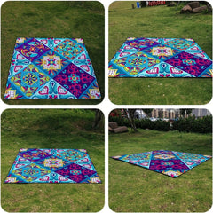 240T Retro Waterproof Picnic Mat Foldable 210D Oxford Cloth