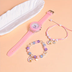 3pcs Set Rabbit On the Moon Kids Watch with Bracelets
