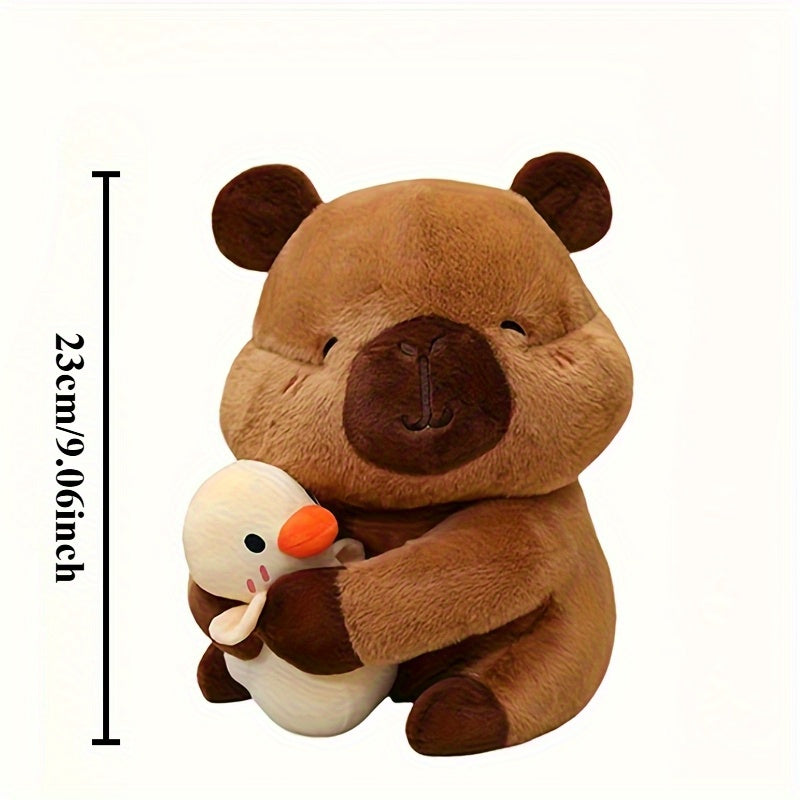 Capybara Plush Toy & Duck Stuffed Animal Brown
