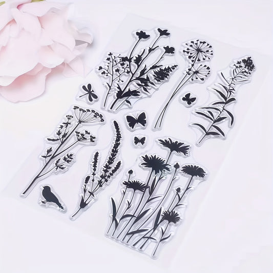 Flower Bouquet Clear Stamp for Card Making DIY Crafts