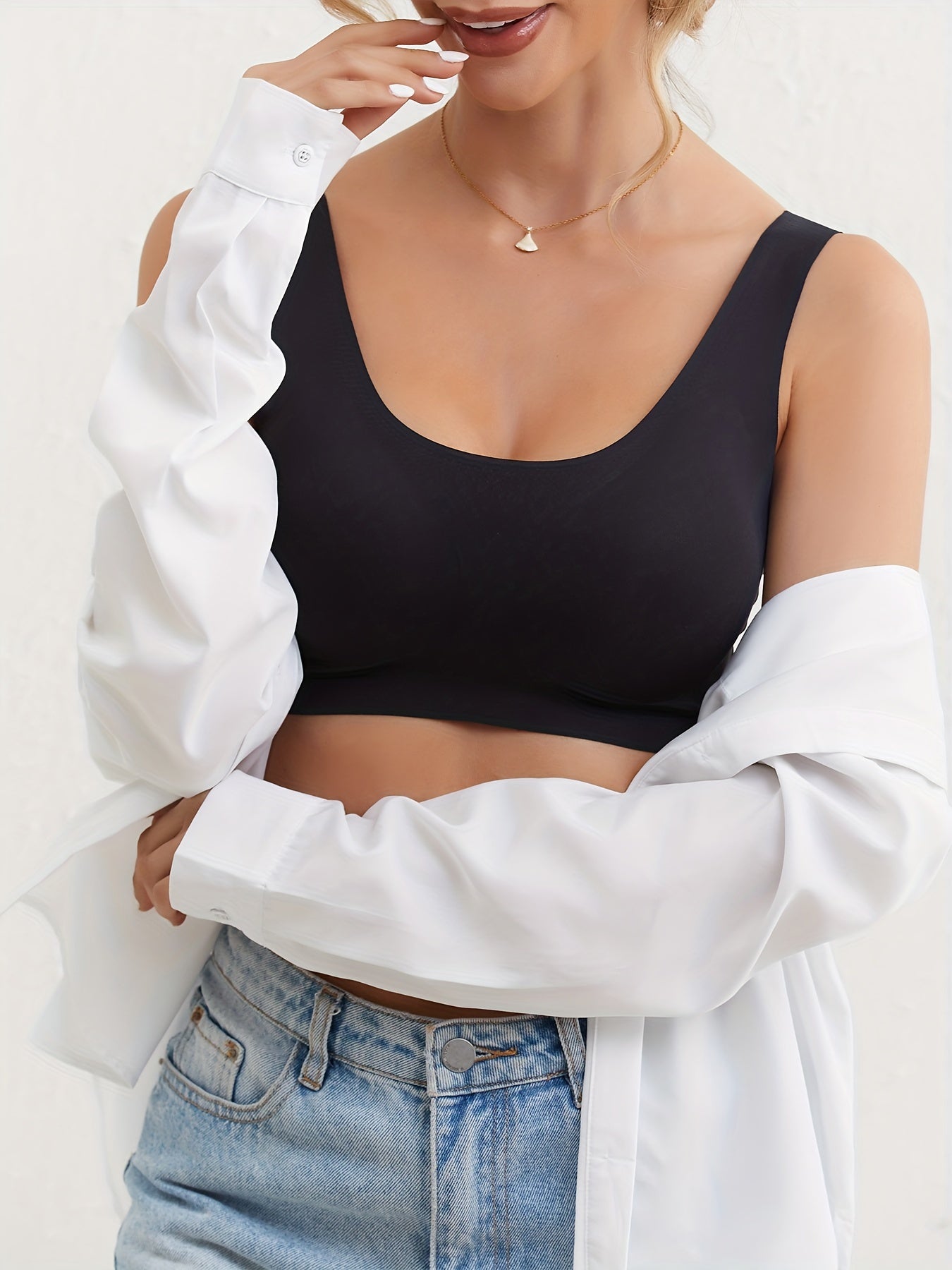 4pcs Seamless Solid Sports Bras for Women