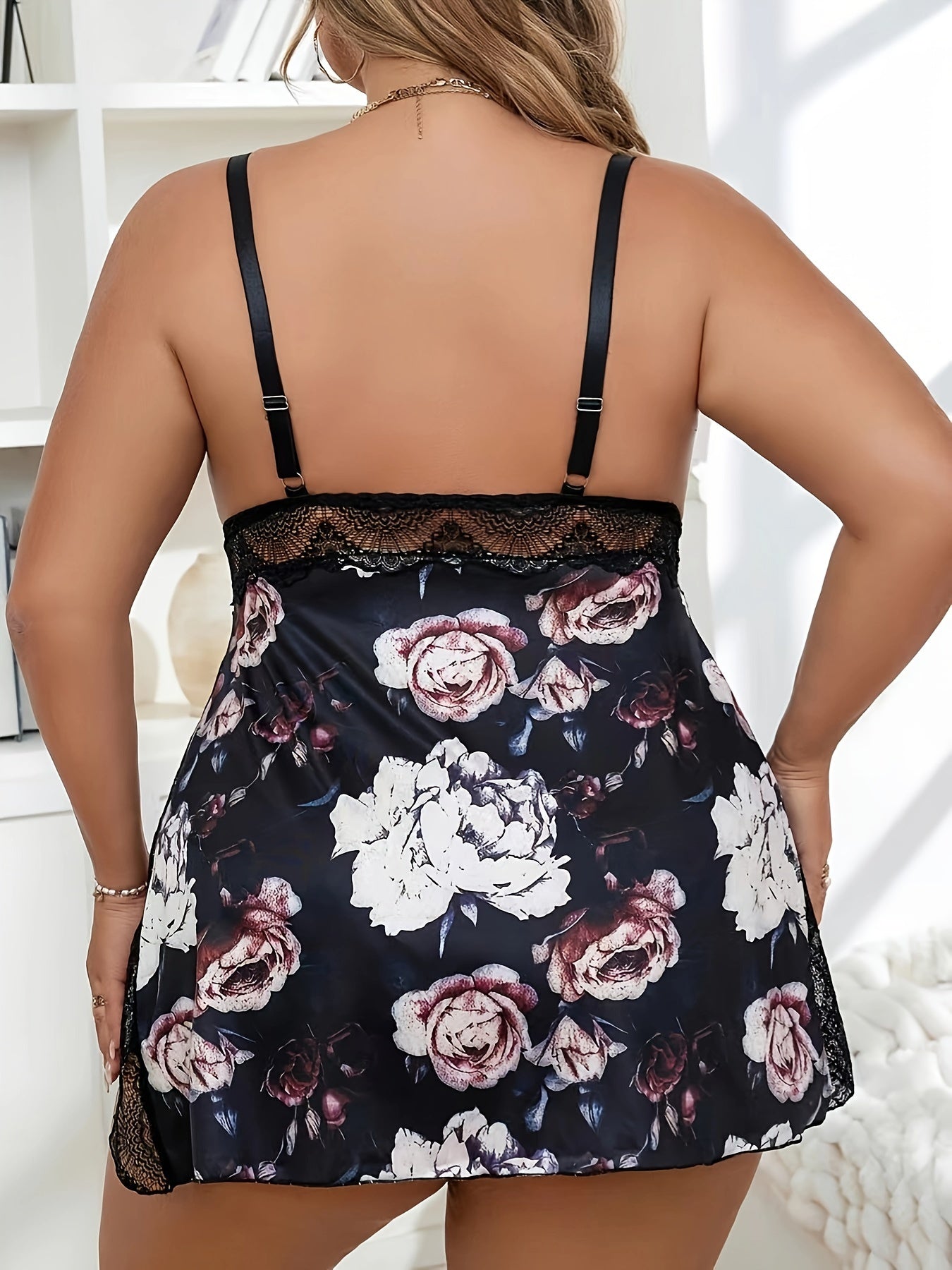  Sexy Floral Print Lace Slips