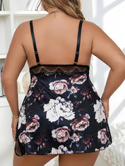  Sexy Floral Print Lace Slips