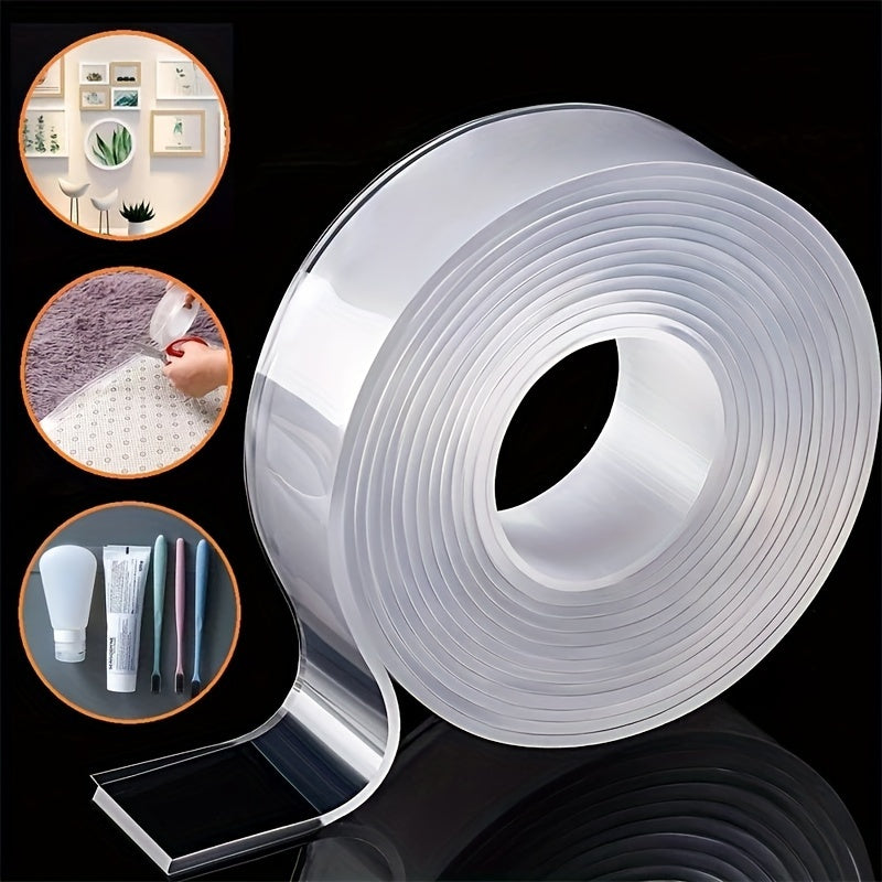 Transparent Nano Tape Washable Reusable Double Sided Adhesive