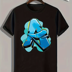 Abstract Letter A Print Men's Graphic T shirt Casual Comfy Tees Summer