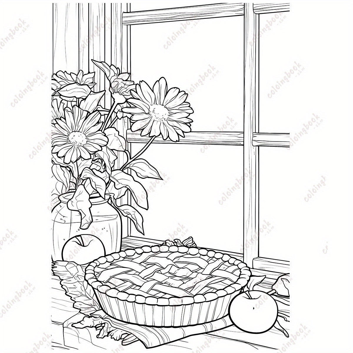 Deluxe Relax Painting Coloring Book for Adults - Thickened Paper - 22 Pages