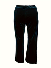 Velvet High Rise Straight Leg Pants With Pockets
