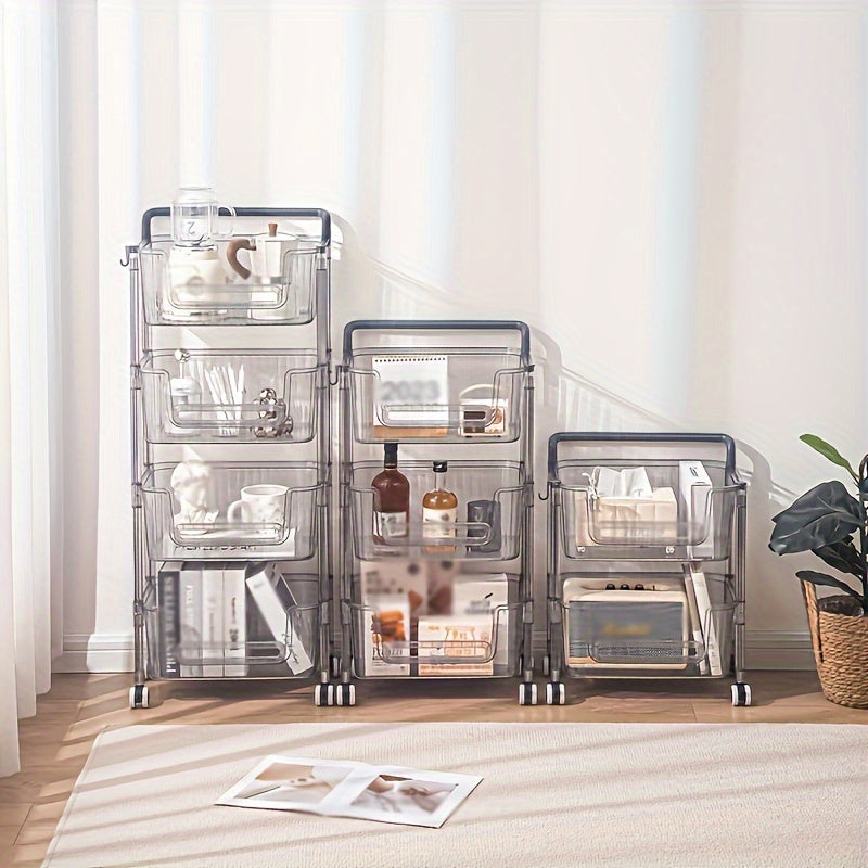 Portable Spice Cart Storage Rack Space Saving Organizer