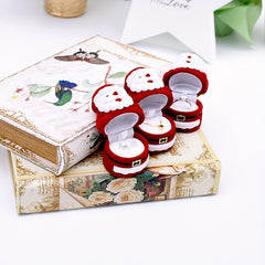 Red Santa Jewelry Box Christmas Proposal Ring Box Decoration