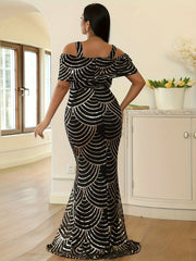  Colorblock Sequin Mermaid Bridesmaid Dress