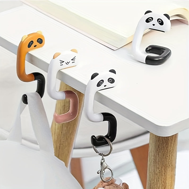 Cartoon Desktop Bag Hook Folding Table Bag Hook Travel Portable Animal Bag Hook