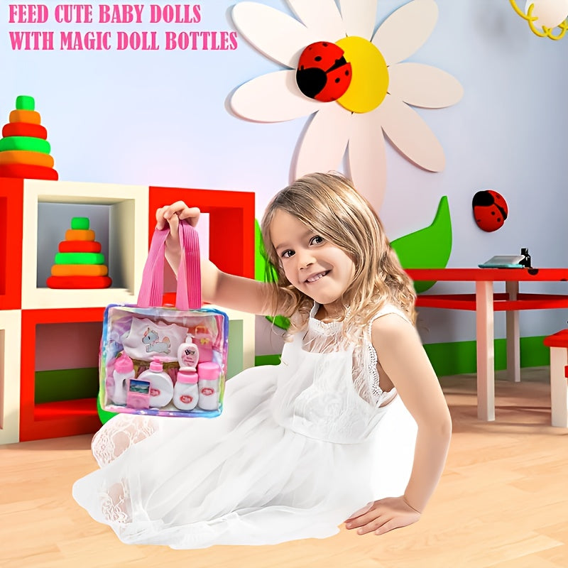 Doll Accessories Party Game Set Glasses Pacifier Rainbow Storage Bag