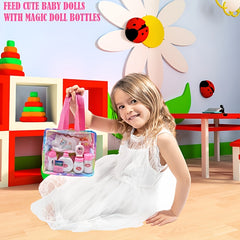 Doll Accessories Party Game Set Glasses Pacifier Rainbow Storage Bag