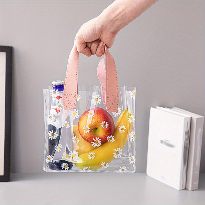 Daisy Transparent PVC Shopping Bag for Weddings and Gifts