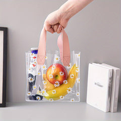 Daisy Transparent PVC Shopping Bag for Weddings and Gifts