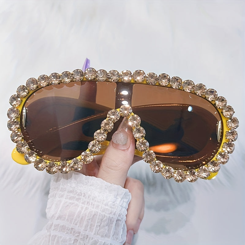 Y2K Rhinestone Sunglasses UV400 Sun Shades