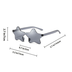 Star Shape Rimless Party Sunglasses + Case