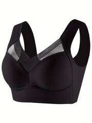 Mesh Wireless Bra Full Coverage Comfy & Breathable Women's Lingerie