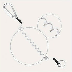Fishing Lanyard Retractable Safety Rope Coiled With Clip