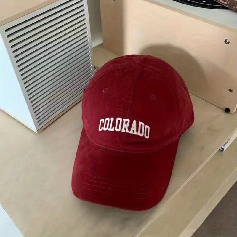 Wool Embroidery Alphabet Baseball Cap - American Retro Cap
