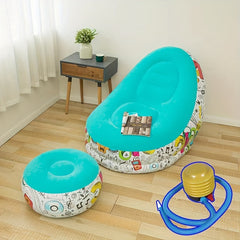 Thick Flocking Inflatable Sofa Comfortable Nap Lounge Chair