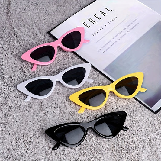 Men's Triangle Cat Eye Shape Sunglasses Vintage Decorative Eyewear