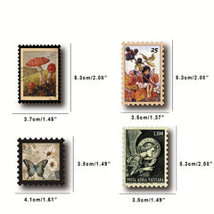 50 Retro Account Stickers Diary Decoration Plant Stickers 1 Pack