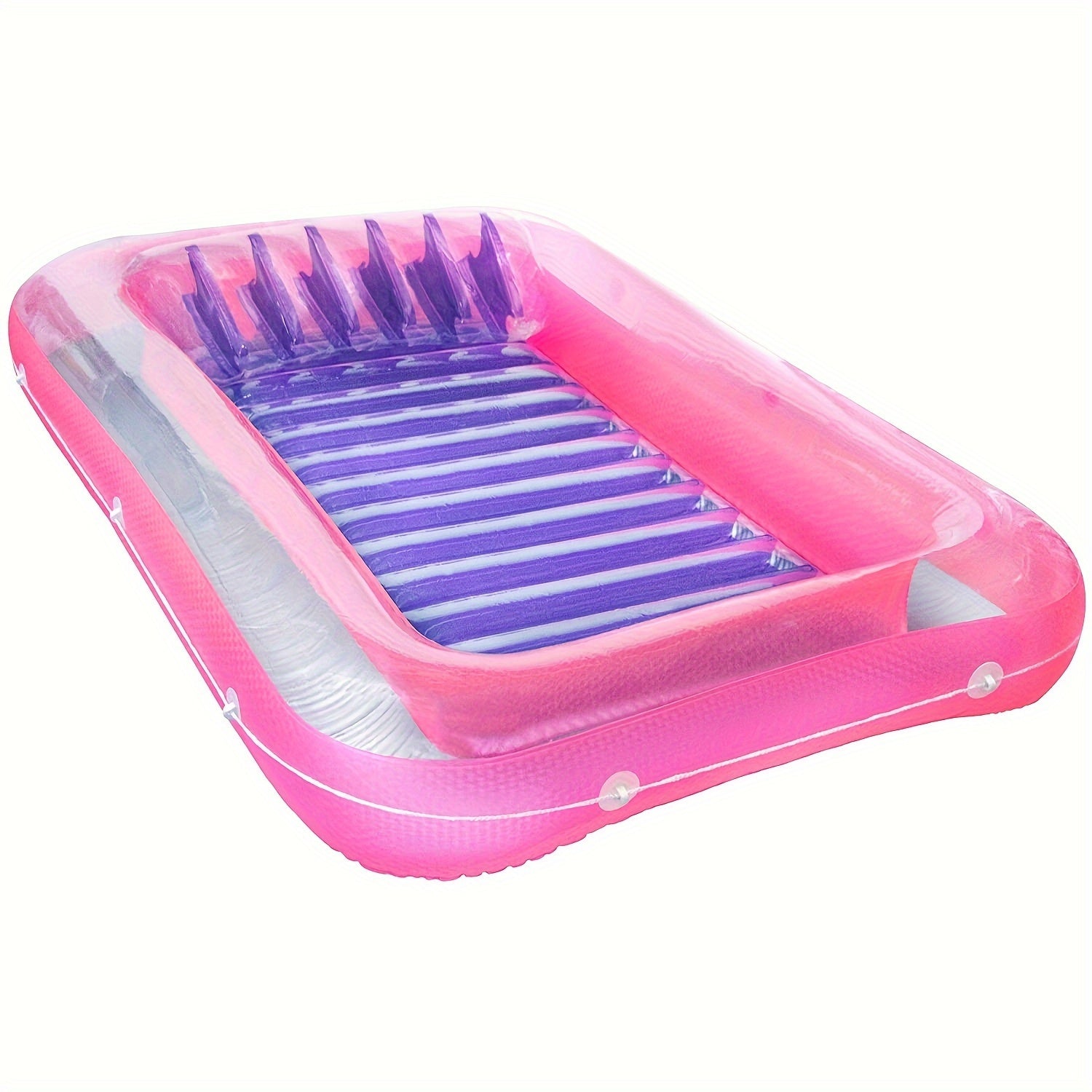 PVC Inflatable Floating Bed Swimming Pool Lounge Chair With Pillow