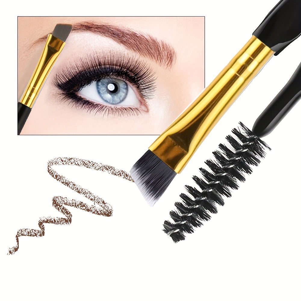 10pcs Foldable Double Head Makeup Brush Set