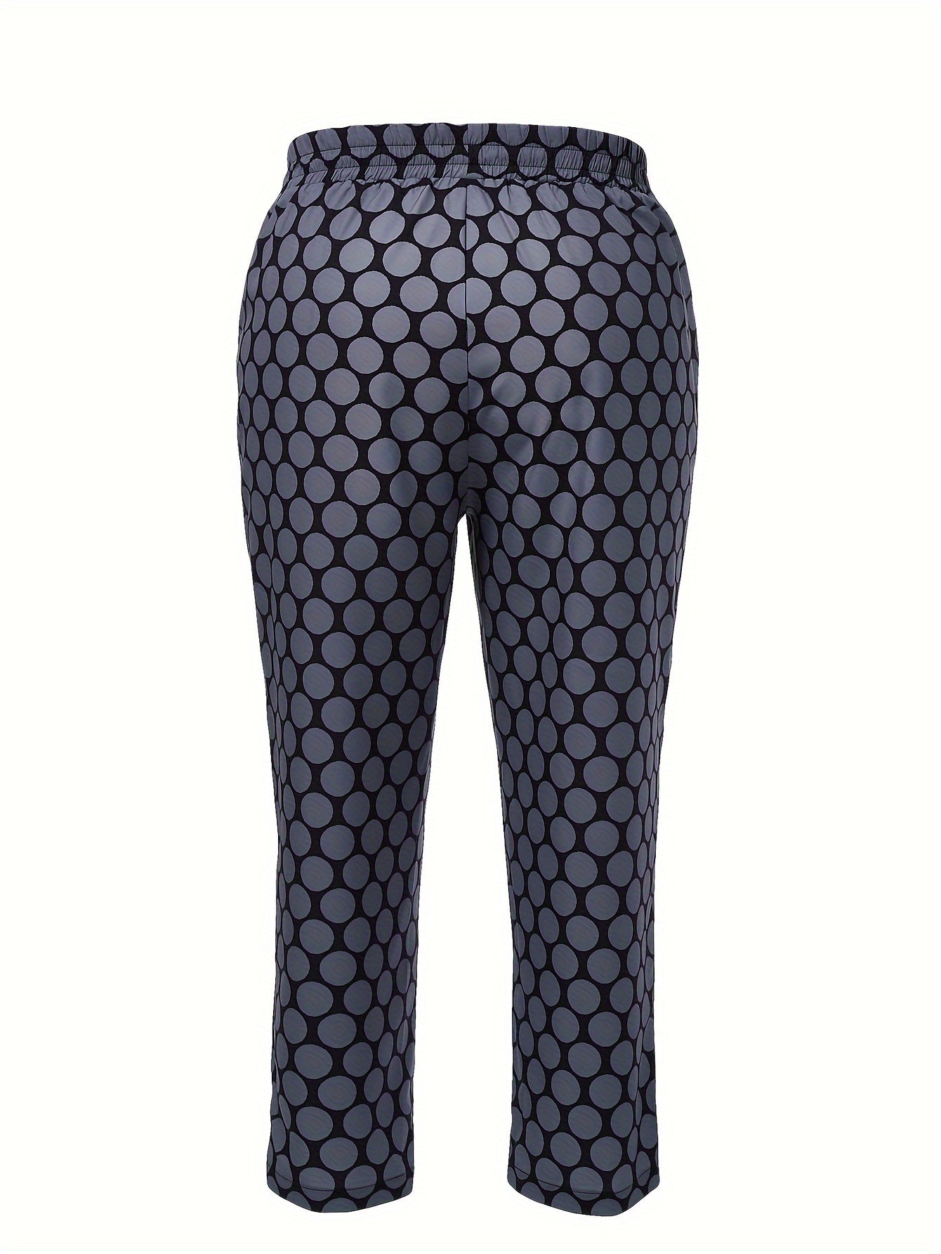 Dot Print High Rise Trousers
