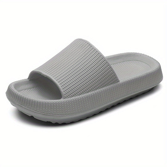Men's Slip On Platform Slides Open Toe Slippers