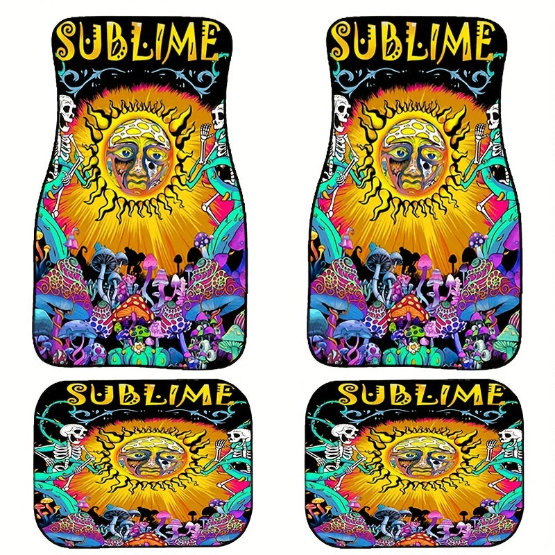 4pcs Car Floor Mats Non-slip Water absorbent Stain resistant Mats
