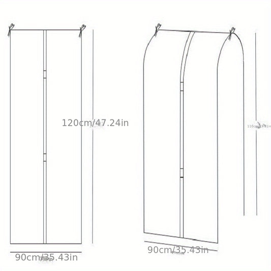 Transparent Clothes Dust Cover Storage Bag Wardrobe Hanger Dust Cover