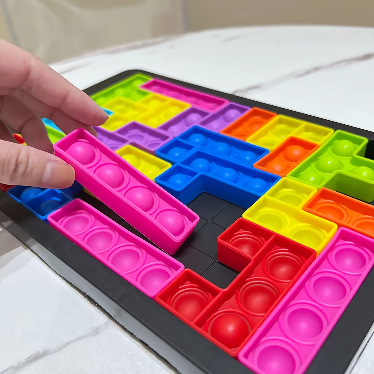 Silicone Puzzle Building Blocks - Educational Toy for Parent-Youngsters Bonding