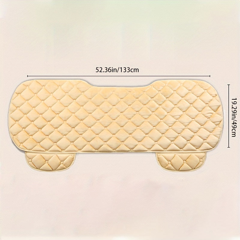 Plush Car Back Seat Cover Rear Protector Mat Auto Chair Cushio