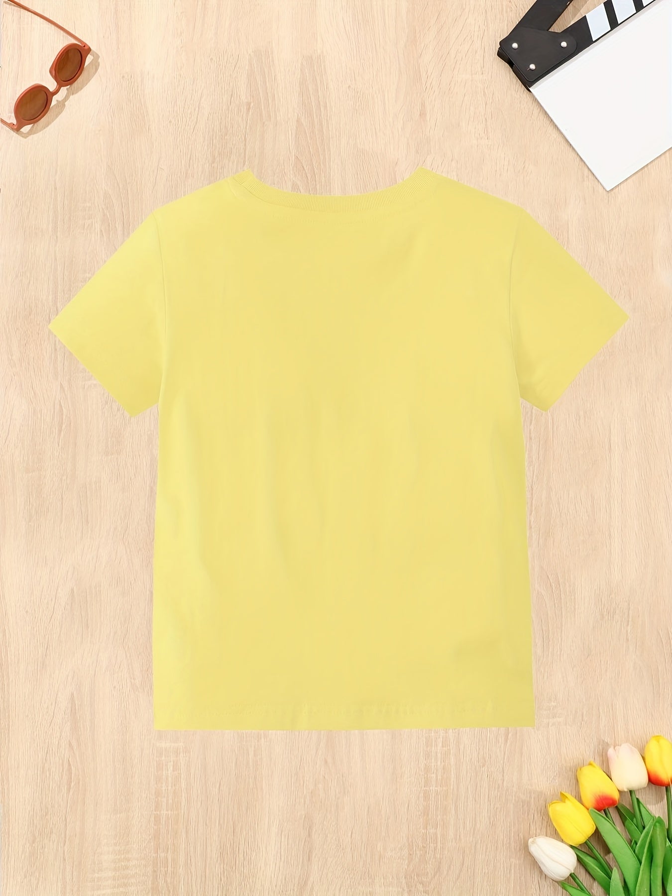 Girls Squirrel Print Short Sleeve T Shirt - Summer Top for Kids