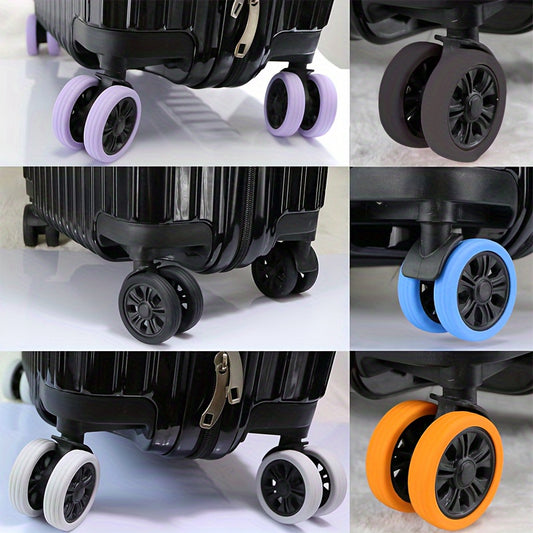4pcs Luggage Box Wheel Protection Cover Noise Reduction Shock Absorption